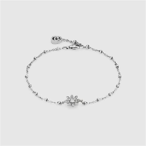 Gucci Bracciale Flora con diamanti 18 carati